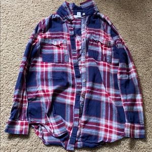 Plaid long sleeve flannel